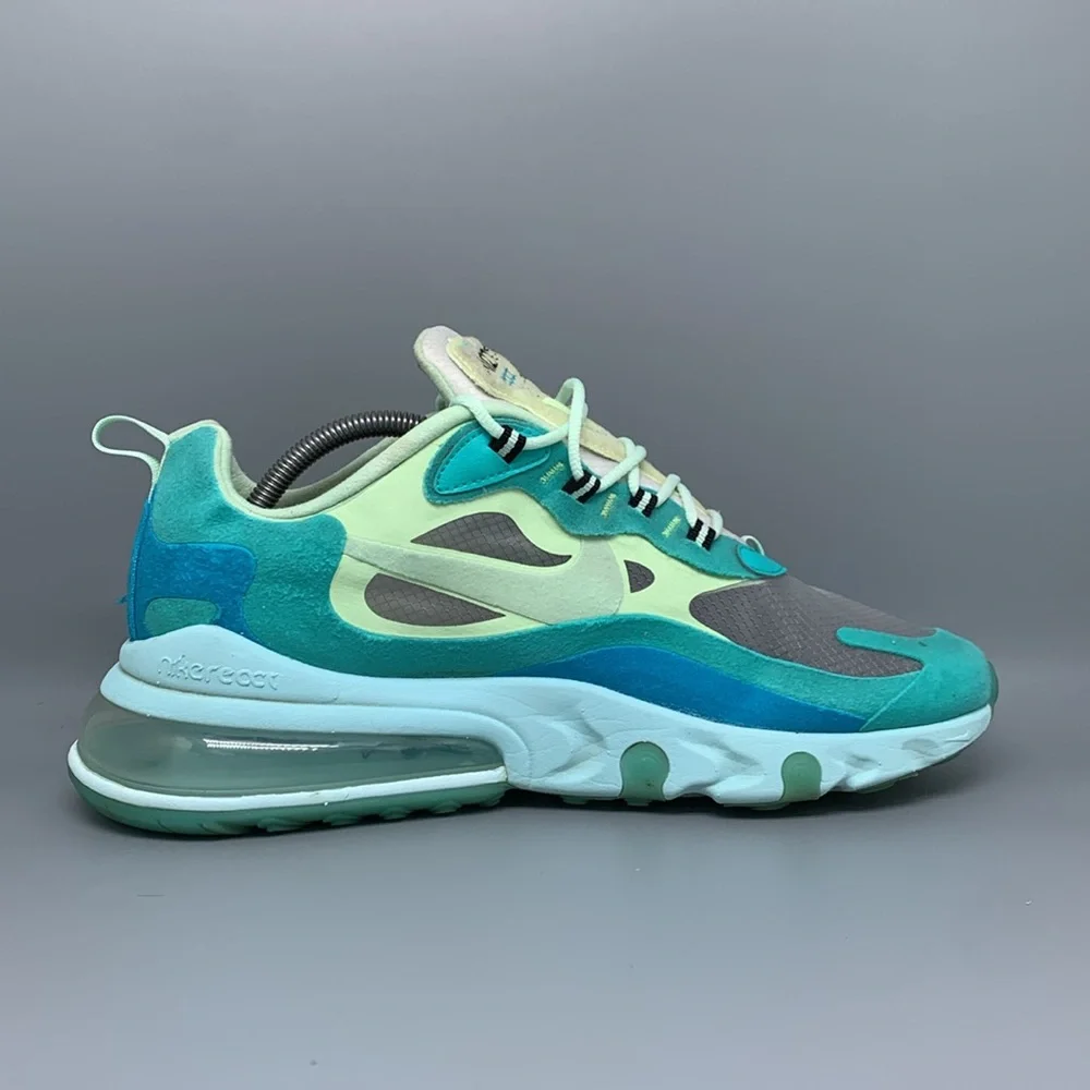 Nike Air Max 270 React Hyper Jade‎ Running Shoes AO4971-301 Men’s Sz 10.5